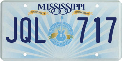 MS license plate JQL717