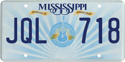 MS license plate JQL718