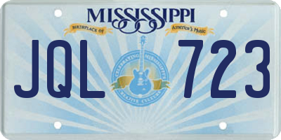 MS license plate JQL723