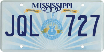 MS license plate JQL727