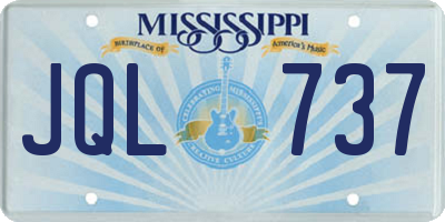 MS license plate JQL737