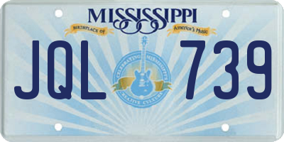 MS license plate JQL739