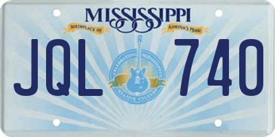MS license plate JQL740