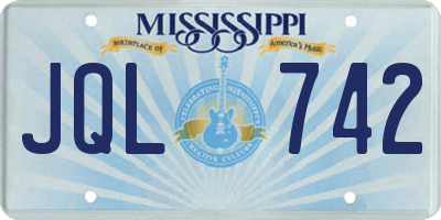 MS license plate JQL742