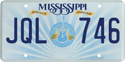 MS license plate JQL746