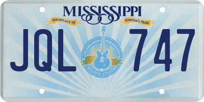 MS license plate JQL747