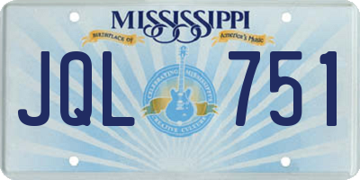 MS license plate JQL751