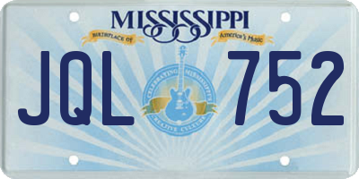 MS license plate JQL752