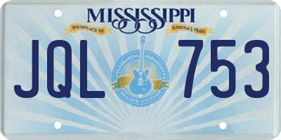 MS license plate JQL753