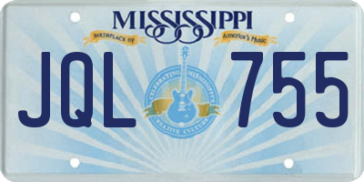 MS license plate JQL755
