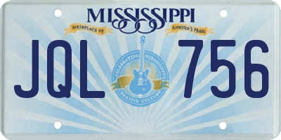 MS license plate JQL756