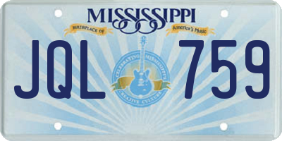 MS license plate JQL759