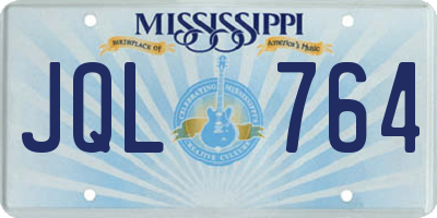 MS license plate JQL764