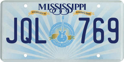 MS license plate JQL769