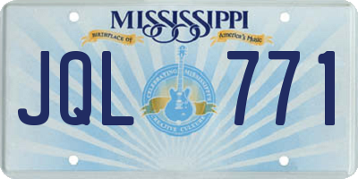 MS license plate JQL771