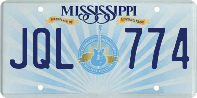 MS license plate JQL774