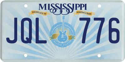 MS license plate JQL776