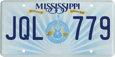 MS license plate JQL779