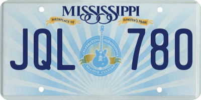 MS license plate JQL780