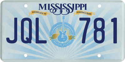 MS license plate JQL781
