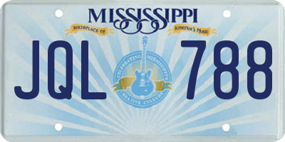 MS license plate JQL788