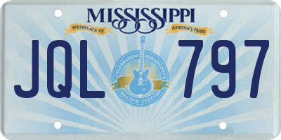 MS license plate JQL797