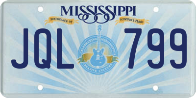 MS license plate JQL799