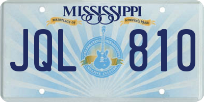 MS license plate JQL810