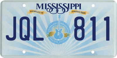 MS license plate JQL811
