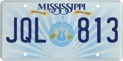 MS license plate JQL813