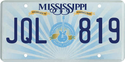 MS license plate JQL819