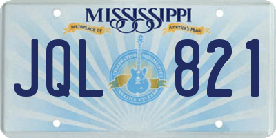 MS license plate JQL821