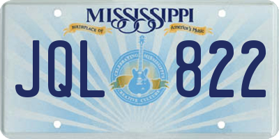 MS license plate JQL822