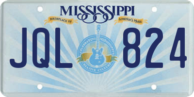 MS license plate JQL824