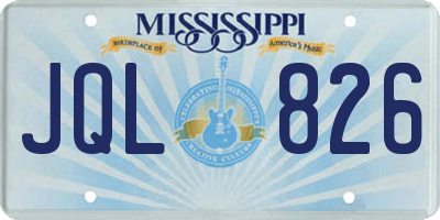 MS license plate JQL826