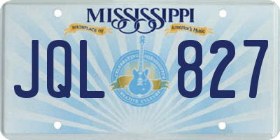 MS license plate JQL827