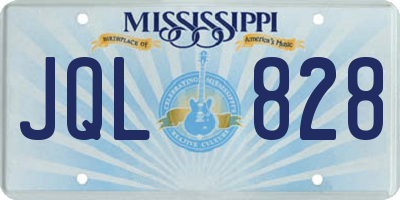 MS license plate JQL828