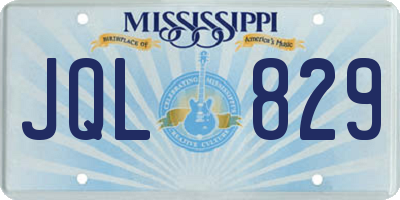 MS license plate JQL829