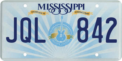 MS license plate JQL842