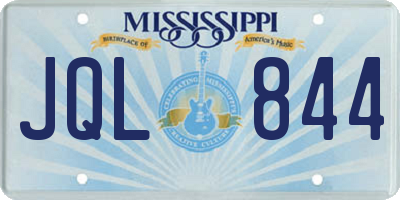 MS license plate JQL844