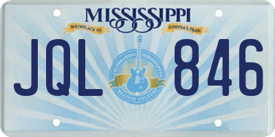 MS license plate JQL846