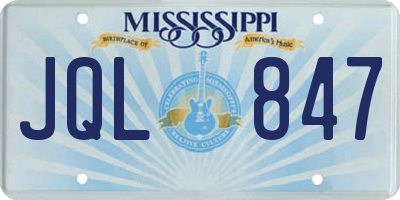 MS license plate JQL847