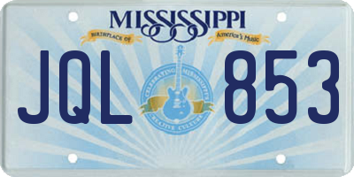 MS license plate JQL853