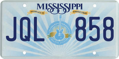 MS license plate JQL858
