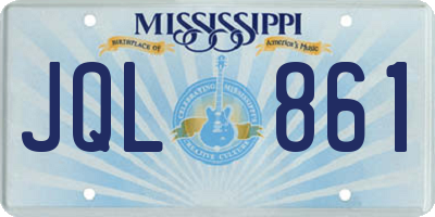 MS license plate JQL861