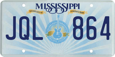 MS license plate JQL864