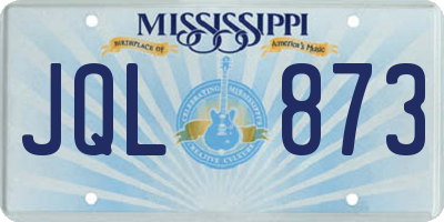 MS license plate JQL873