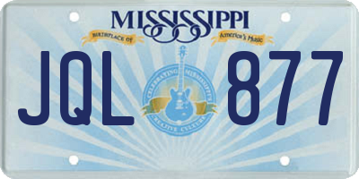 MS license plate JQL877