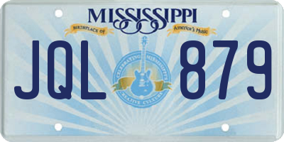 MS license plate JQL879
