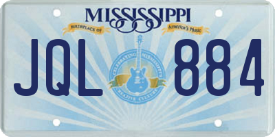 MS license plate JQL884